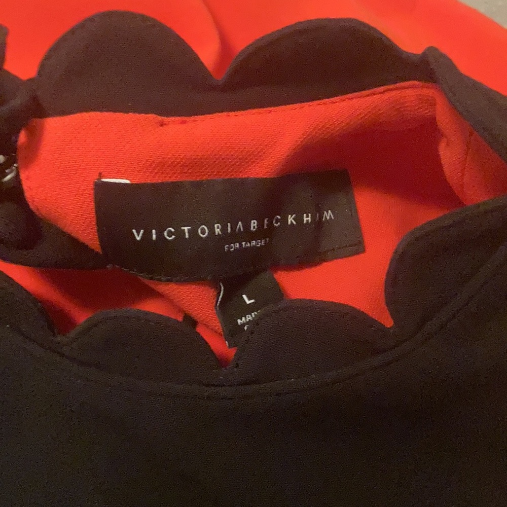 Victoria Beckham for Target Black and Orange Dress| Sz L - Picture 12 of 13